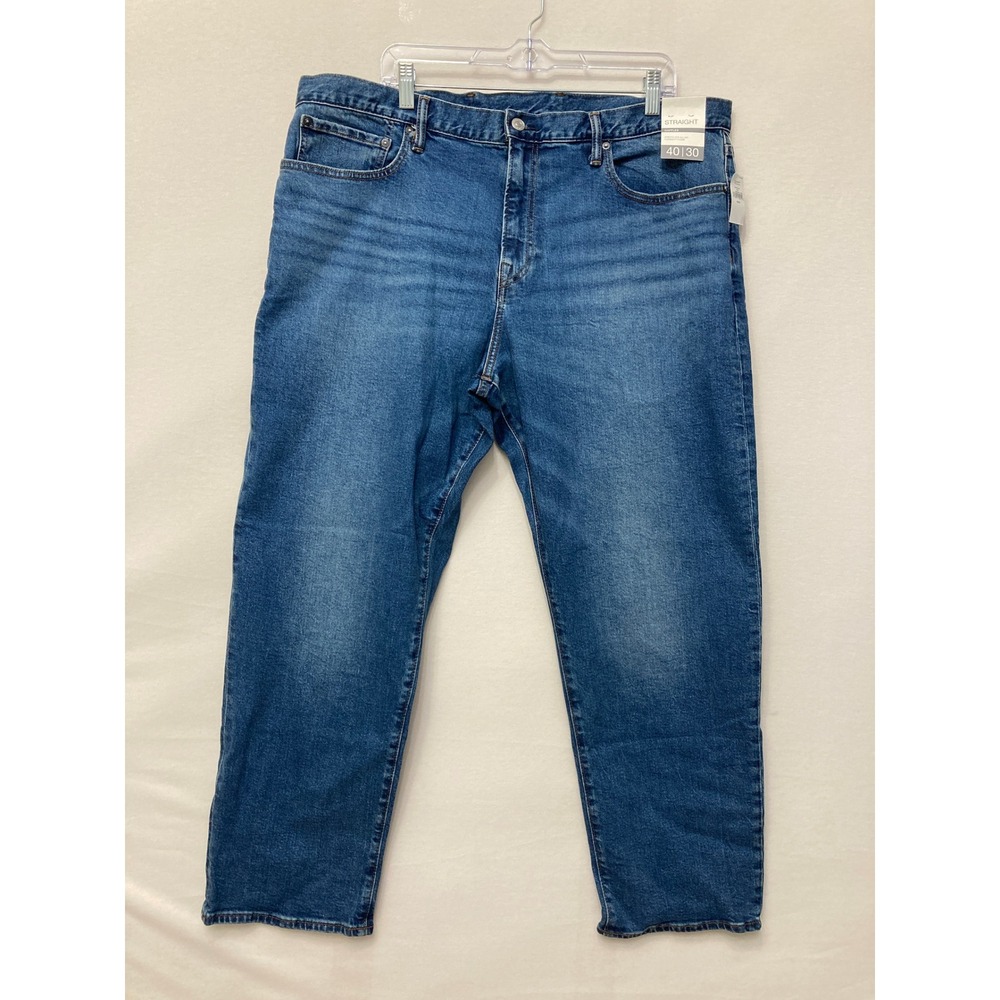 New Gap Mens Straight GapFlex Jeans size 40x30 Blue Medium Wash Comfy